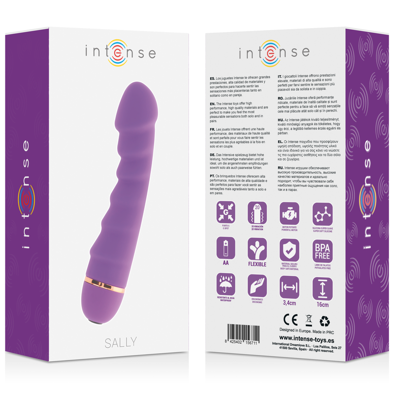 Sally Intense pink silicone G-spot vibrator, 20 speeds, waterproofG Spot vibrant
