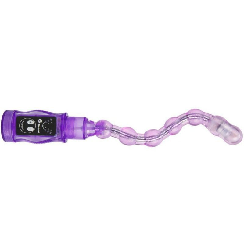 Flexible vibrating anal beads Baile Distortion Triple Lilac 6 modesG Spot vibrant