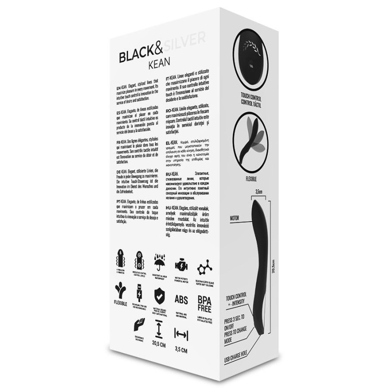 Vibrador recargable Kean Touch Control de silicona médicaPunto G vibrante
