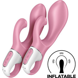 Aufblasbarer Rabbit-Vibrator Satisfyer Air Pump Bunny 2 rosaPunkt G lebendig