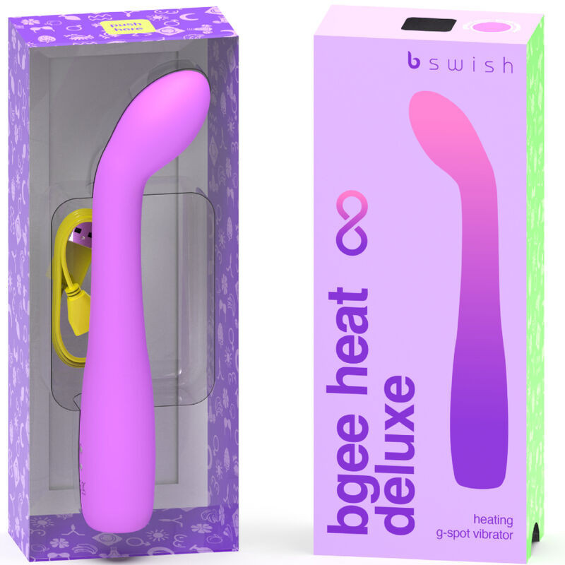 Vibromasseur chauffant rechargeable en silicone lavande Bgee HeatPoint G vibrant