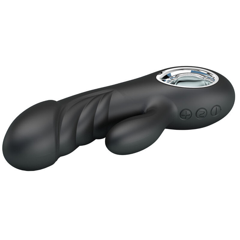 Vibromasseur point G et clitoris Pretty Love Ansel en silicone noirPoint G vibrant