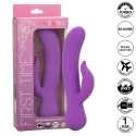 Vibrador recargable violeta de doble estimulación First Time PleaserPunto G vibrante