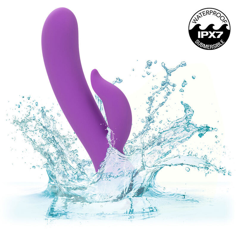 Vibrador recargable violeta de doble estimulación First Time PleaserPunto G vibrante