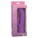Purple rechargeable dual stimulation vibrator First Time PleaserG Spot vibrant