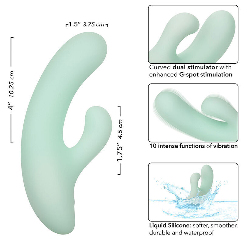 Vibrador punto G impermeable Pacifica Fiji con doble motorPunto G vibrante