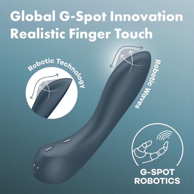 Vibrador punto G Satisfyer G-Spot Wave 4 silicona gris oscuroPunto G vibrante