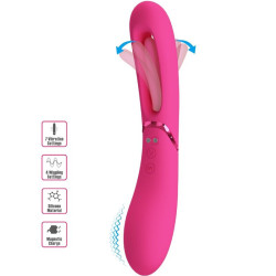 Vibrador ponto G Romance Lexie MC63 rosa em silicone, 7 modosPonto G vibrante
