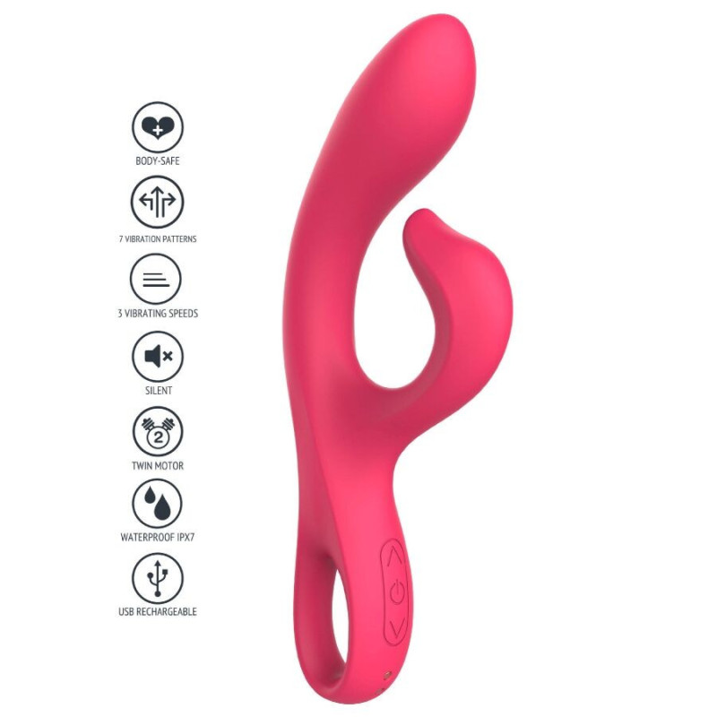 Vibromasseur point G Tiger Fun Factory magenta avec poignée LoopPoint G vibrant