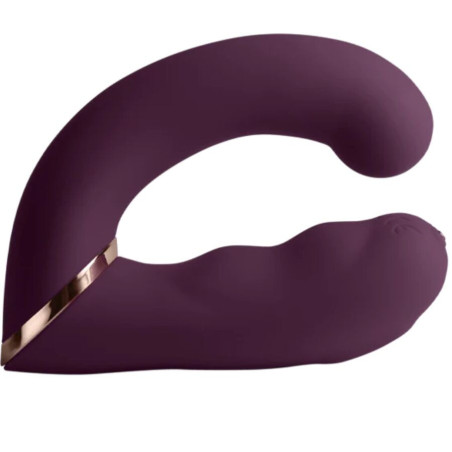 Dildo duplo vibratório sem arnês Share Vibe Pro preto Fun FactoryPonto G vibrante
