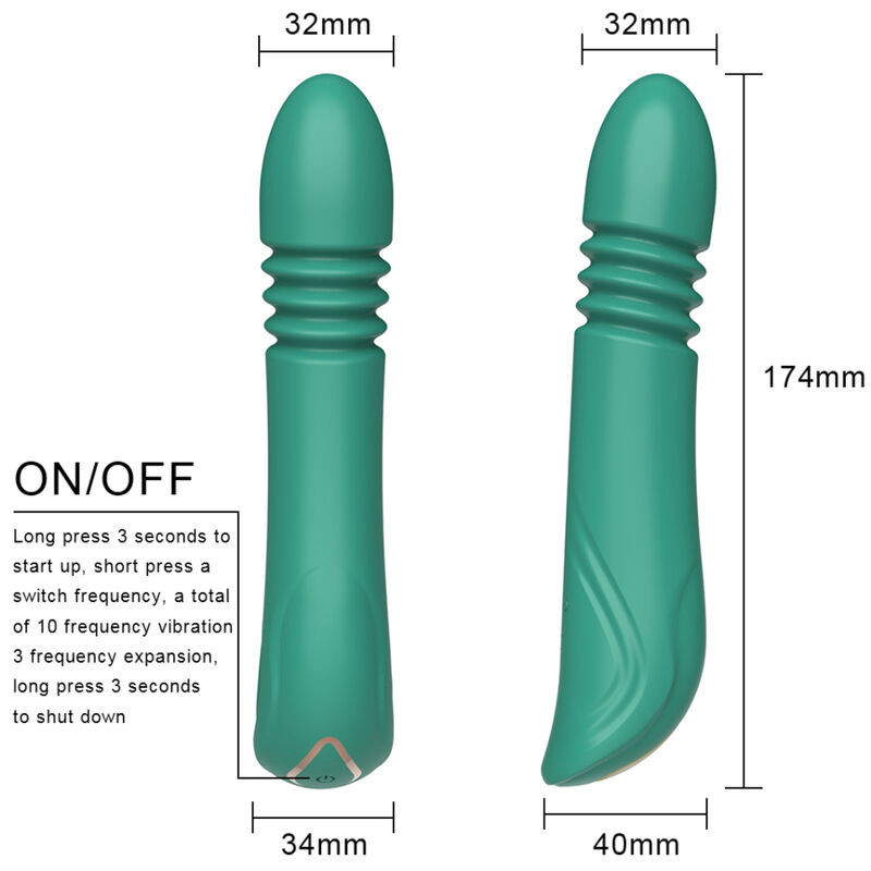 Vibrador violeta recargable de doble estimulación First TimePunto G vibrante