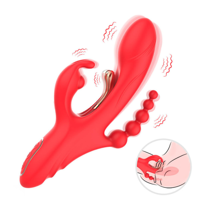 Dildo rotatorio con ventosa Bouncer Fun Factory negro punto GPunto G vibrante