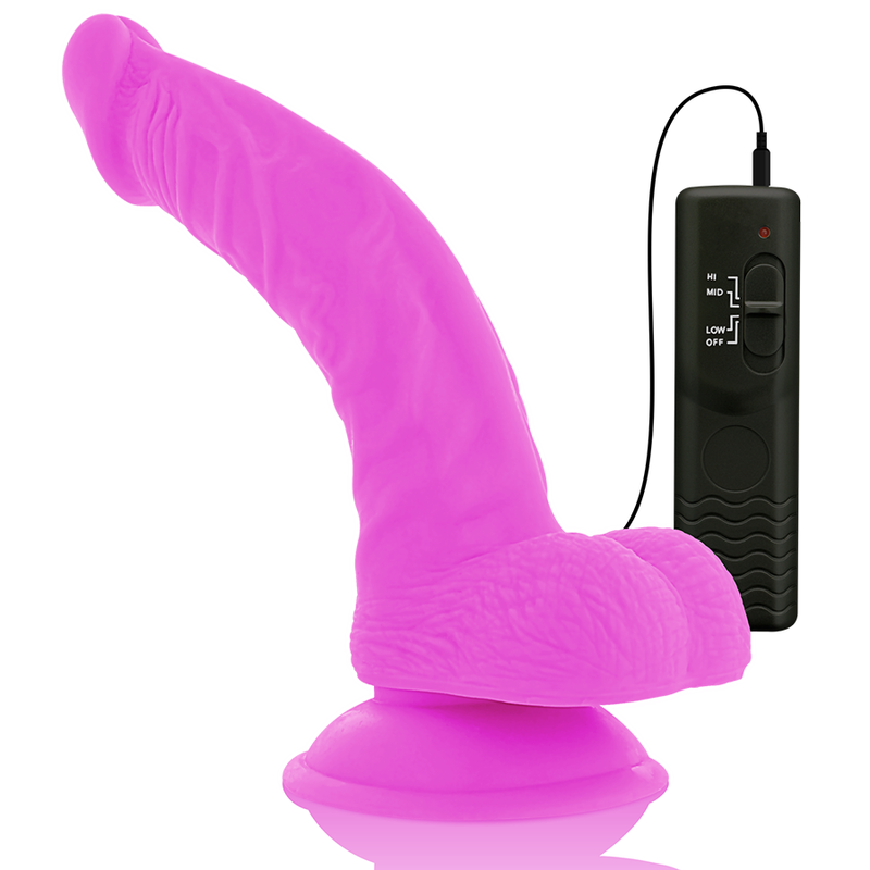Diversia purple flexible suction vibrating dildo 21.5 cm Ø 4.5Spot G non vibrant