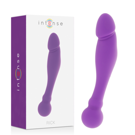 Estimulador anal y vaginal de doble punta en silicona rosa RickPunto G no vibrante