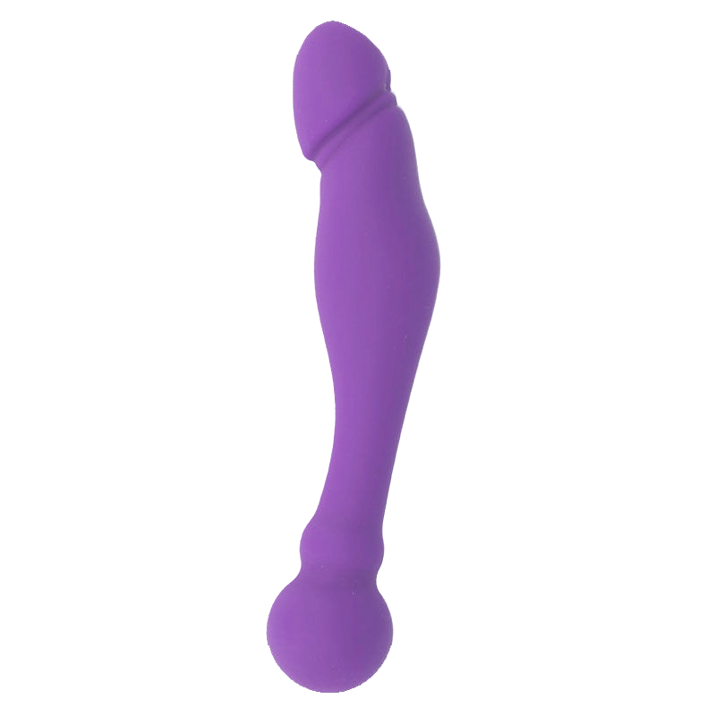 Estimulador anal e vaginal duplo em silicone rosa RickPonto G não vibrante