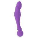 Stimulateur anal et vaginal double embout en silicone rose RickPoint G non vibrant