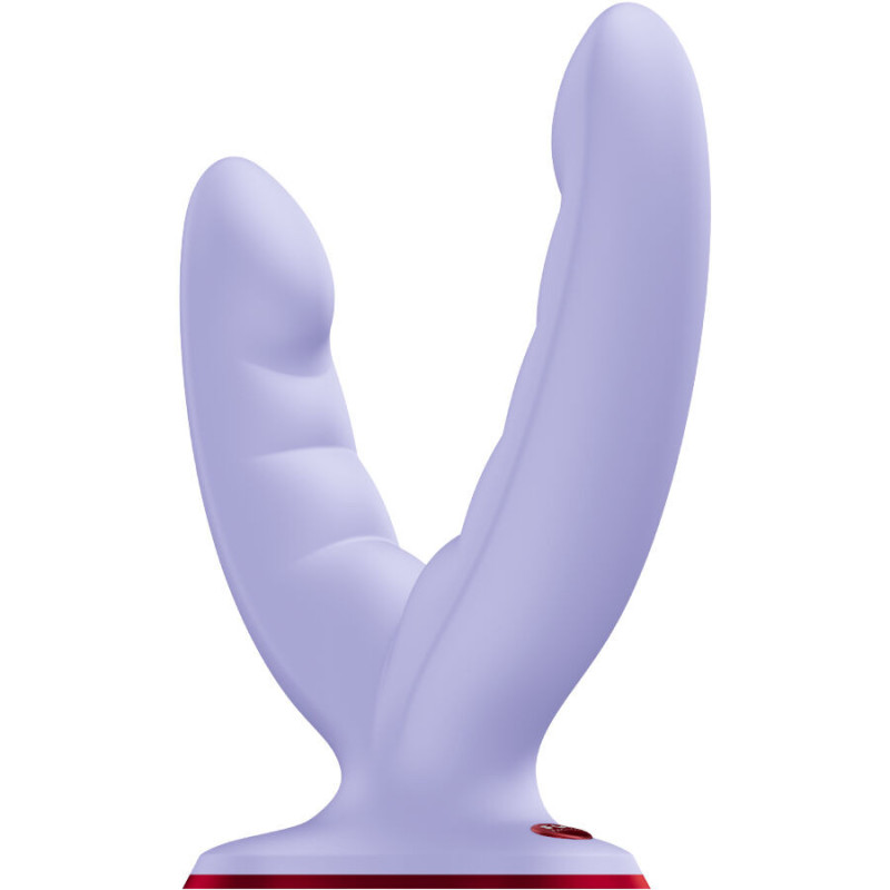 Godemiché double ventouse Ryde Fun Factory violet, usage mains libresPoint G non vibrant