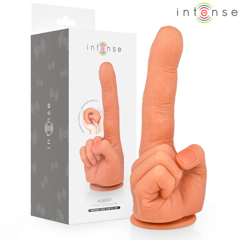 Stimolatore punto G flessibile con ventosa Intense Hubert 14,2 cmPunto G non vibrante