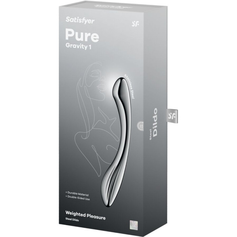 Dildo doppia estremità in acciaio Pure Gravity 1 SatisfyerPunto G non vibrante