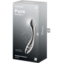 Dildo duplo em aço inox Satisfyer Pure Gravity 3Ponto G não vibrante