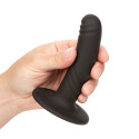 12 cm silicone suction dildo harness compatible, curved ribbedSpot G non vibrant