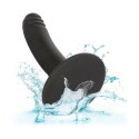 12 cm silicone suction dildo harness compatible, curved ribbedSpot G non vibrant