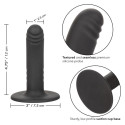 Gode silicone ventouse 12 cm compatible harnais courbé nervuréPoint G non vibrant