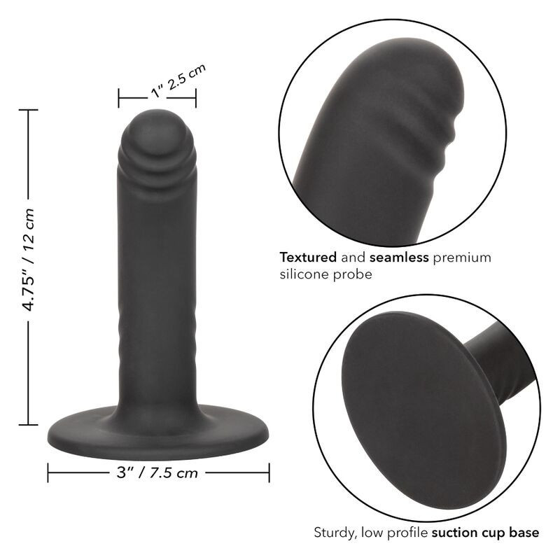 Dildo de silicone com ventosa 12 cm compatível com arnêsPonto G não vibrante