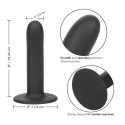 Glatter Silikon-Dildo 15,3 cm, harnessfähig, mit SaugnapfPunkt G nicht lebendig