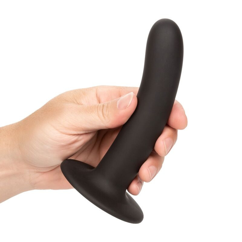 Dildo liso de silicone 15,3 cm para arnês com ventosaPonto G não vibrante