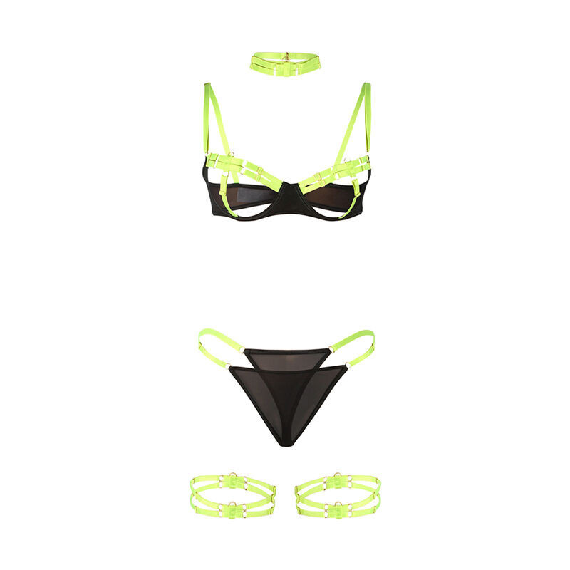 Ensemble lingerie avec collier et harnais de jambes SUBBLIMEEnsembles Sexy