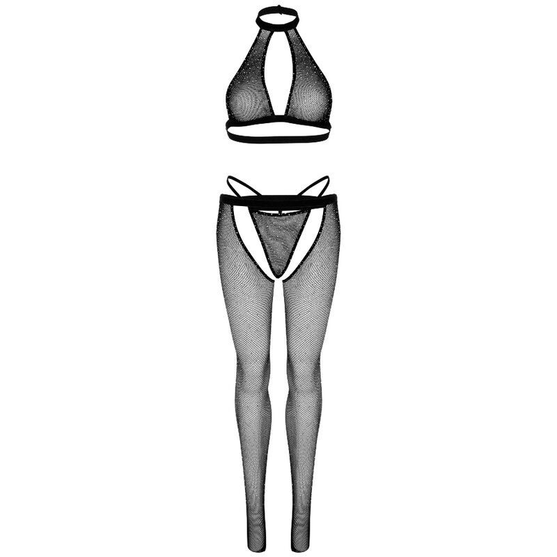 Ensemble lingerie résille Leg Avenue avec top, string et collantsEnsembles Sexy