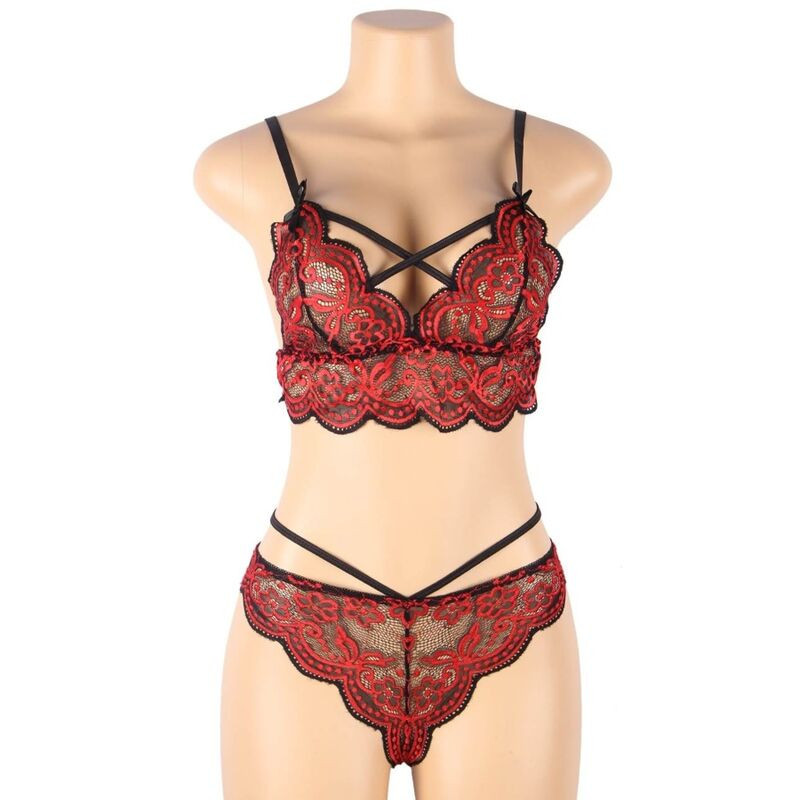 Subblime 2‑teiliges Dessous-Set aus Spitze mit StringSinnliche Damen-Sets
