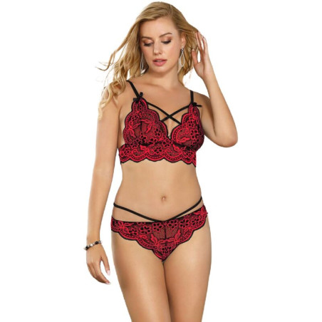 Ensemble lingerie deux pièces Subblime avec top en dentelle et tangaEnsembles Sexy