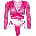 Ensemble lingerie Leg Avenue avec top court en dentelle et stringEnsembles Sexy