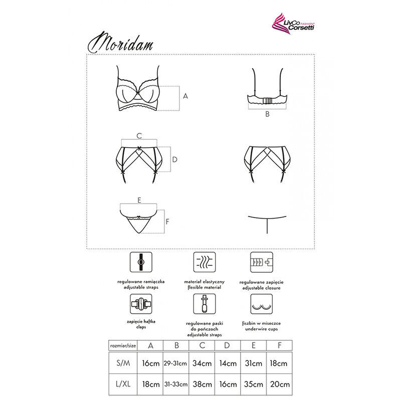 Ensemble lingerie trois pièces Livco Corsetti MoridamEnsembles Sexy