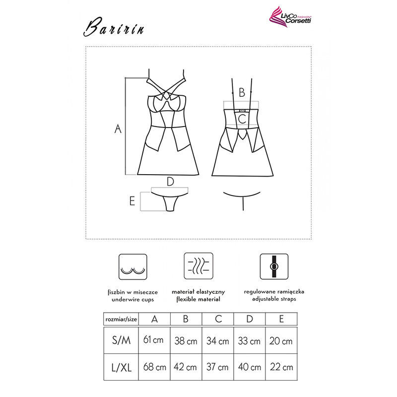 Ensemble lingerie Livco Corsetti Baririn haut et string en dentelleEnsembles Sexy