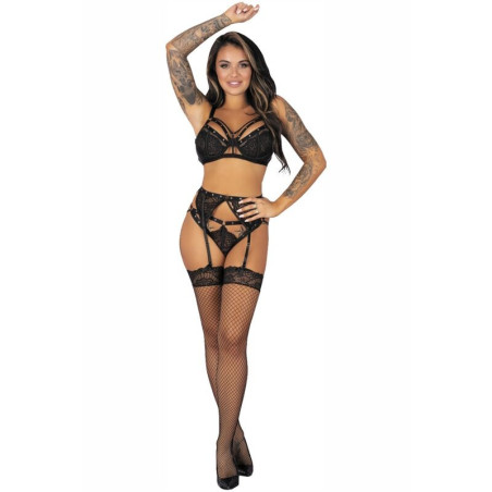 Completo lingerie Pojzon Livco Corsetti con reggiseno e reggicalzeSet Sensuale