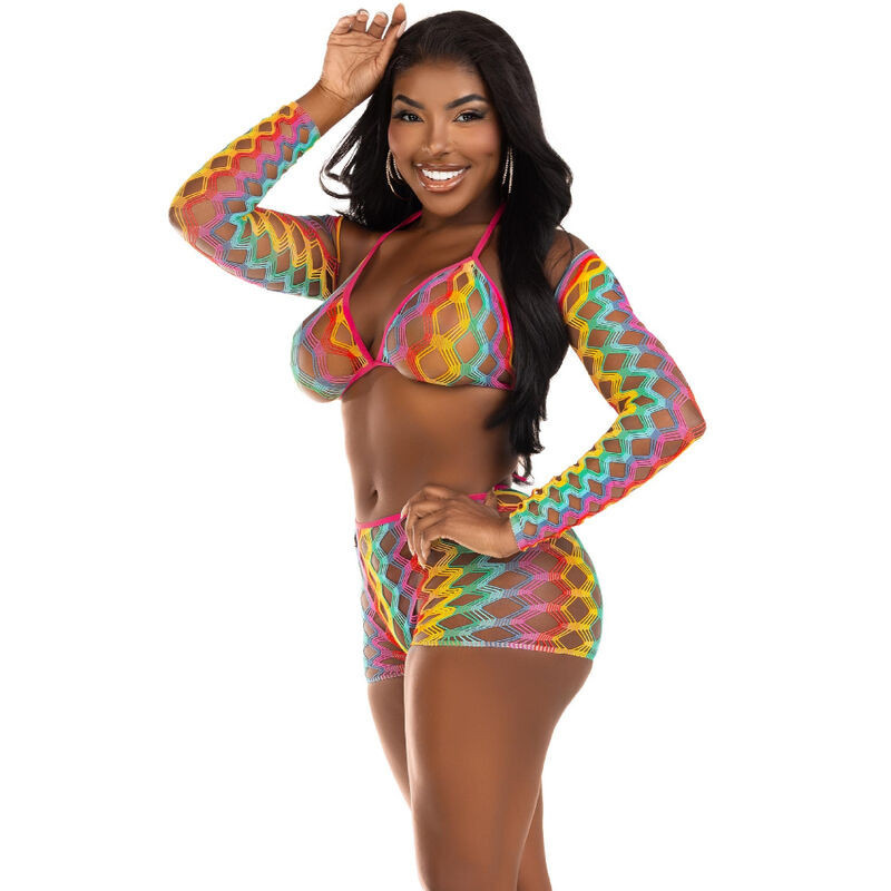 Conjunto de lingerie 3 peças Leg AvenueConjuntos sensuais