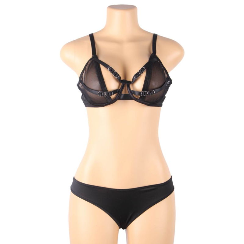 Subblime Dessous-Set mit BH und Slip mit RiemchenSinnliche Damen-Sets
