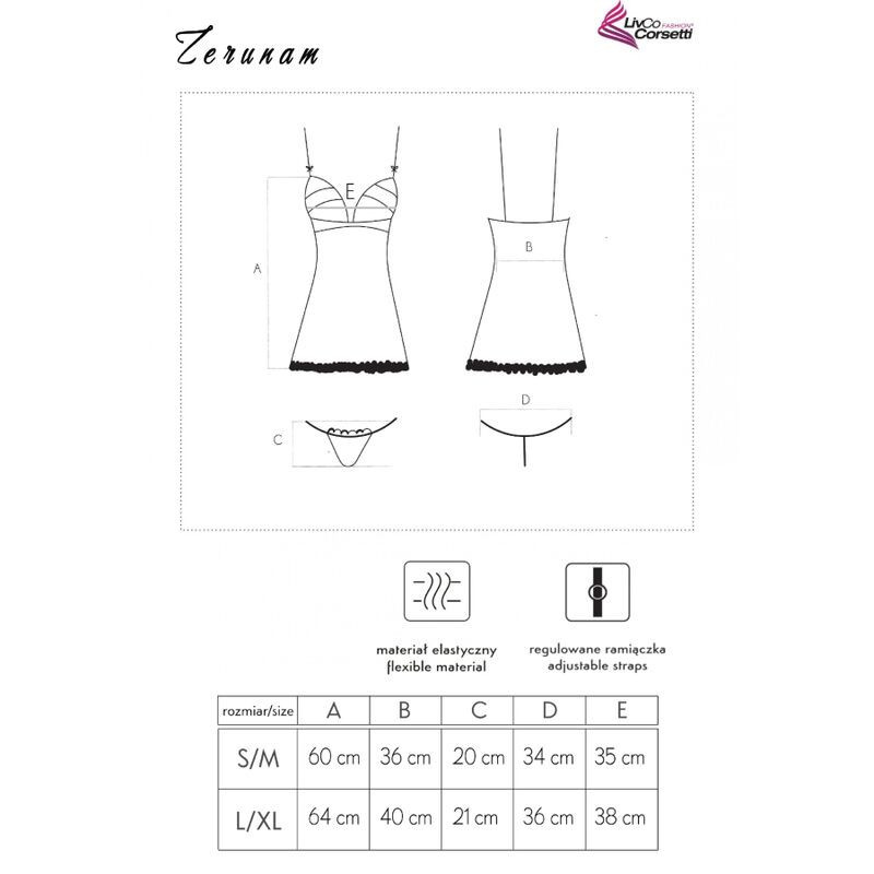 Livco Corsetti Zerunam babydoll and thong setWomen's Sets