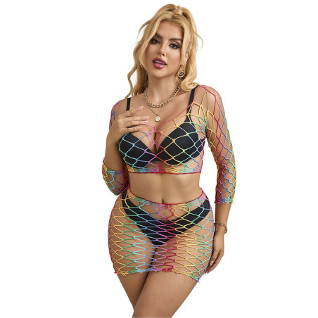Ensemble lingerie résille deux pièces Subblime pour tenue audacieuseEnsembles Sexy
