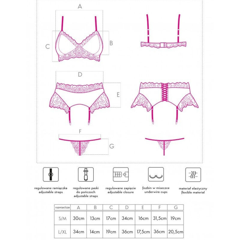 Livco Corsetti Nahir satin and lace lingerie setWomen's Sets