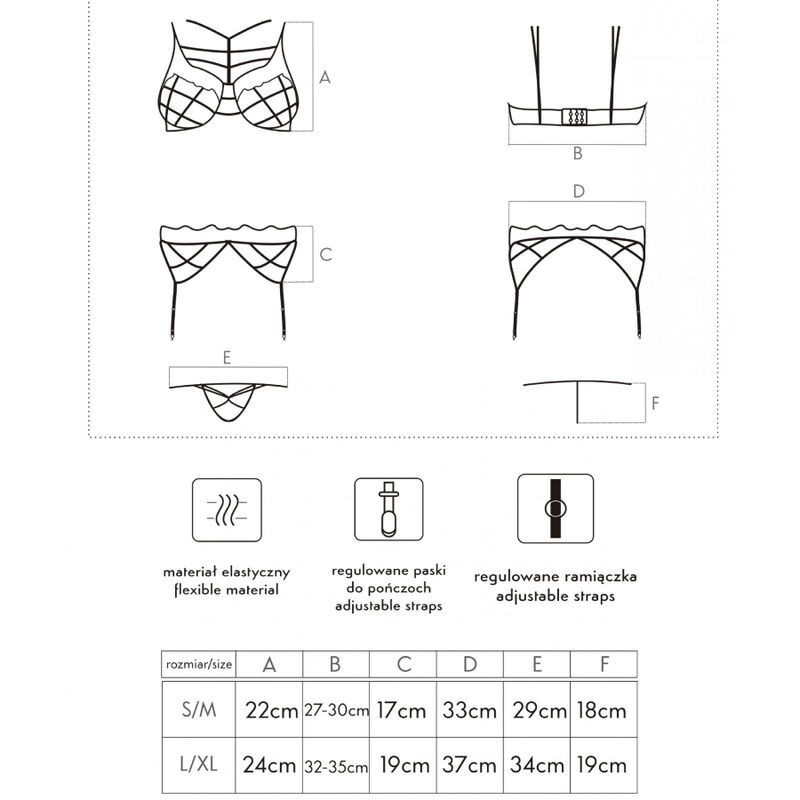Livco Corsetti Soledad 3-Piece Lingerie SetWomen's Sets