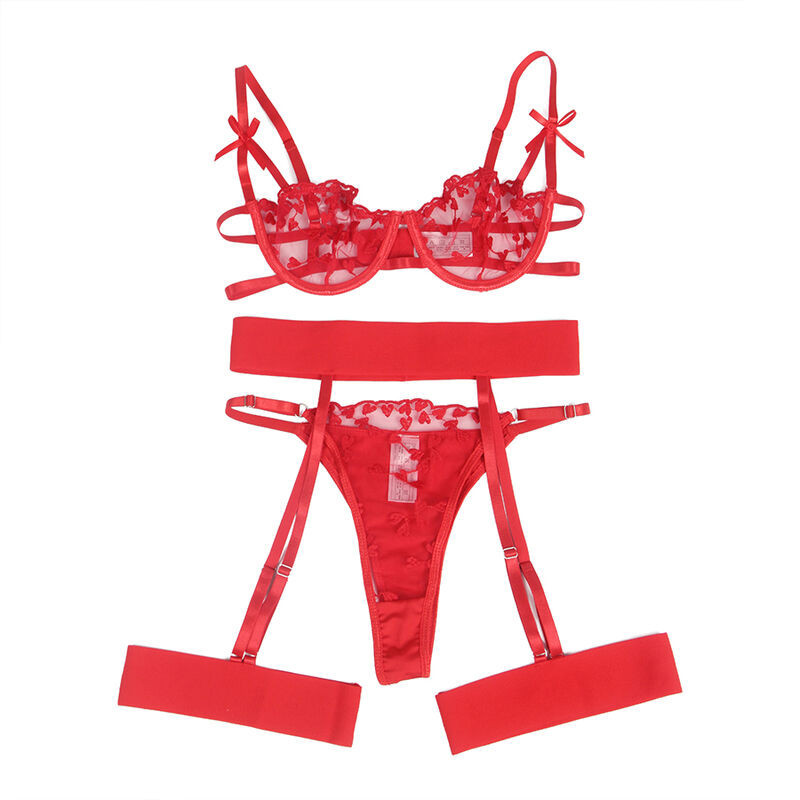 Conjunto lingerie Subblime sutiã, fio dental e cinta-ligaConjuntos sensuais