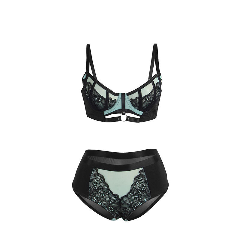 SUBBLIME Lingerie-Set mit Zierketten und Herz-NetzSinnliche Damen-Sets