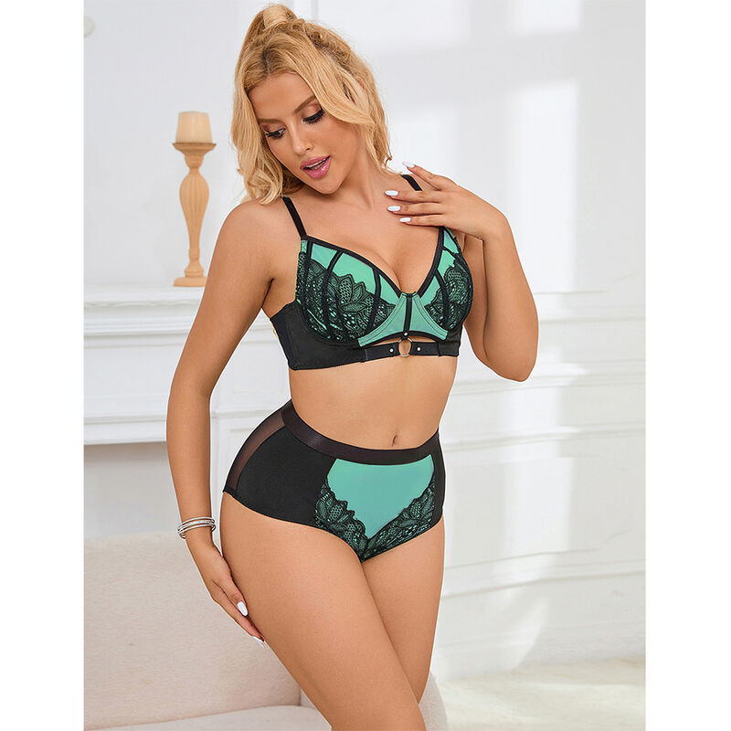 SUBBLIME lingerie set with decorative chains and heart meshWomen's Sets