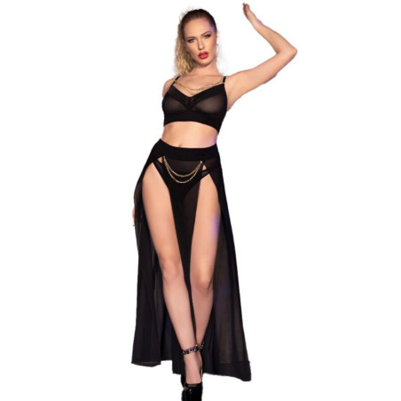 Conjunto lingerie Chilirose com top e leggingsConjuntos sensuais