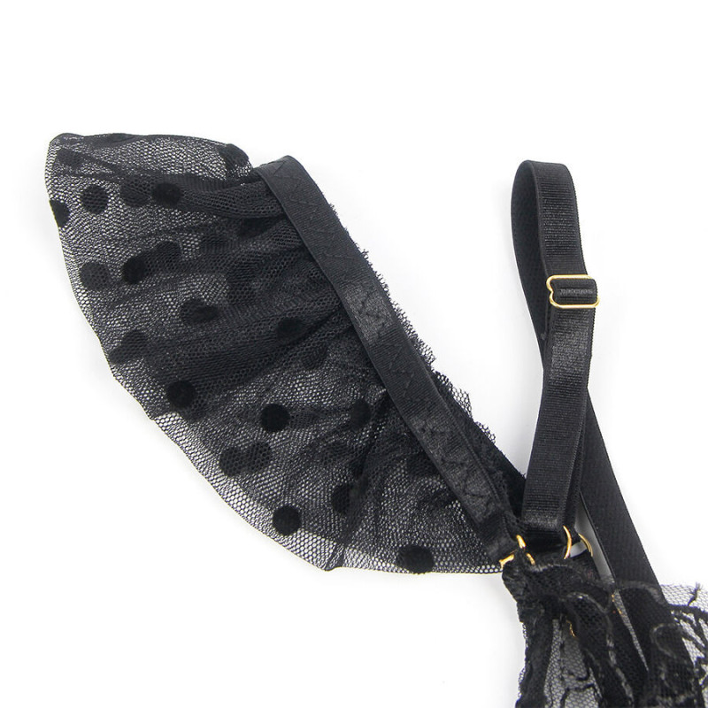 Ensemble lingerie porte-jarretelles SUBBLIME avec soutien-gorge et tangaEnsembles Sexy