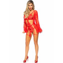 Ensemble lingerie teddy avec peignoir et porte-jarretelles Leg AvenueEnsembles Sexy